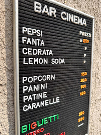 Listino prezzi - Bar cinema Clune