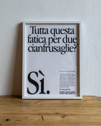 Poster Ravanare - “Tutta questa fatica per due cianfrusaglie”
