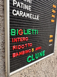 Listino prezzi - Bar cinema Clune