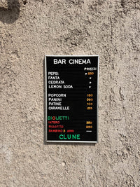 Listino prezzi - Bar cinema Clune