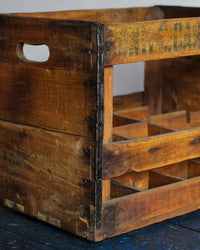Cassetta vintage Fonti San Carlo Spinone in legno – 1970
