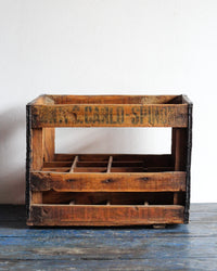 Cassetta vintage Fonti San Carlo Spinone in legno – 1970
