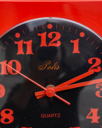 Orologio vintage Polis rosso e nero – 1980