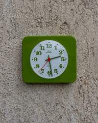 Orologio vintage Polis verde con quadrante bianco – 1980