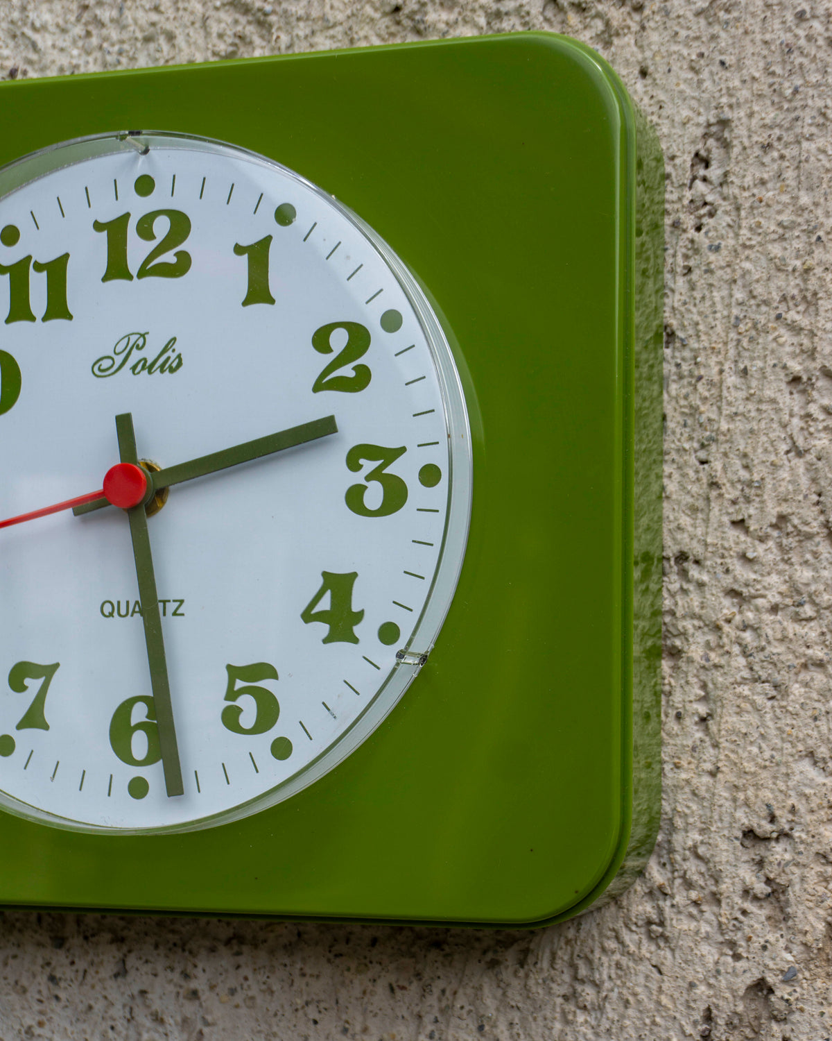 Orologio vintage Polis verde con quadrante bianco – 1980