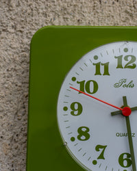 Orologio vintage Polis verde con quadrante bianco – 1980