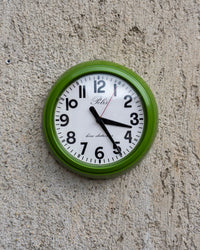 Orologio vintage Polis verde bombato rotondo – 1980
