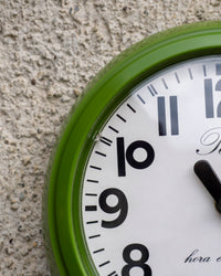 Orologio vintage Polis verde bombato rotondo – 1980
