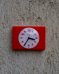 Orologio vintage Diehl rosso in plastica – 1970