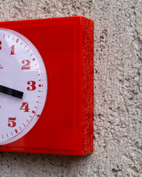 Orologio vintage Diehl rosso in plastica – 1970