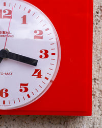 Orologio vintage Diehl rosso in plastica – 1970