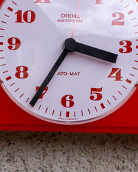 Orologio vintage Diehl rosso in plastica – 1970