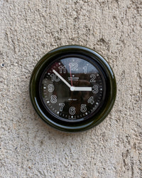 Orologio vintage Junghans verde scuro e nero in ceramica – 1960