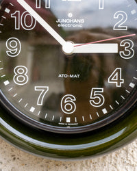 Orologio vintage Junghans verde scuro e nero in ceramica – 1960