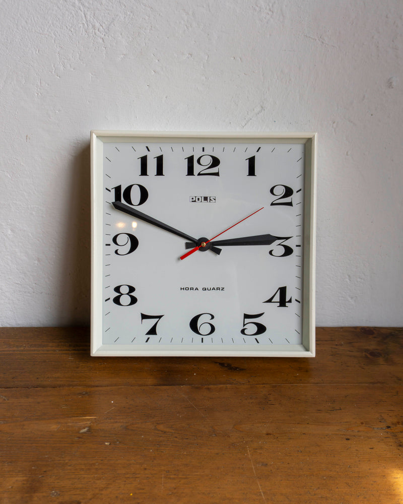 Orologio vintage Polis bianco industriale – 1970/1980