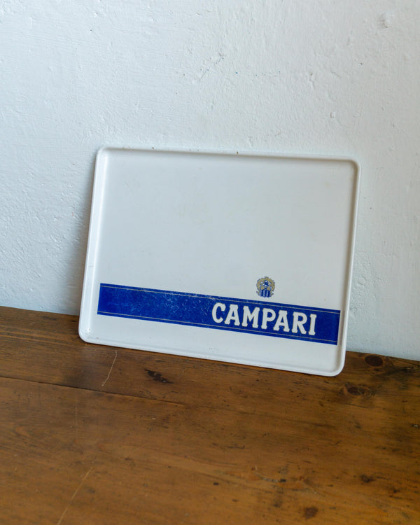 Vassoio vintage Campari bianco in bachelite – 1970