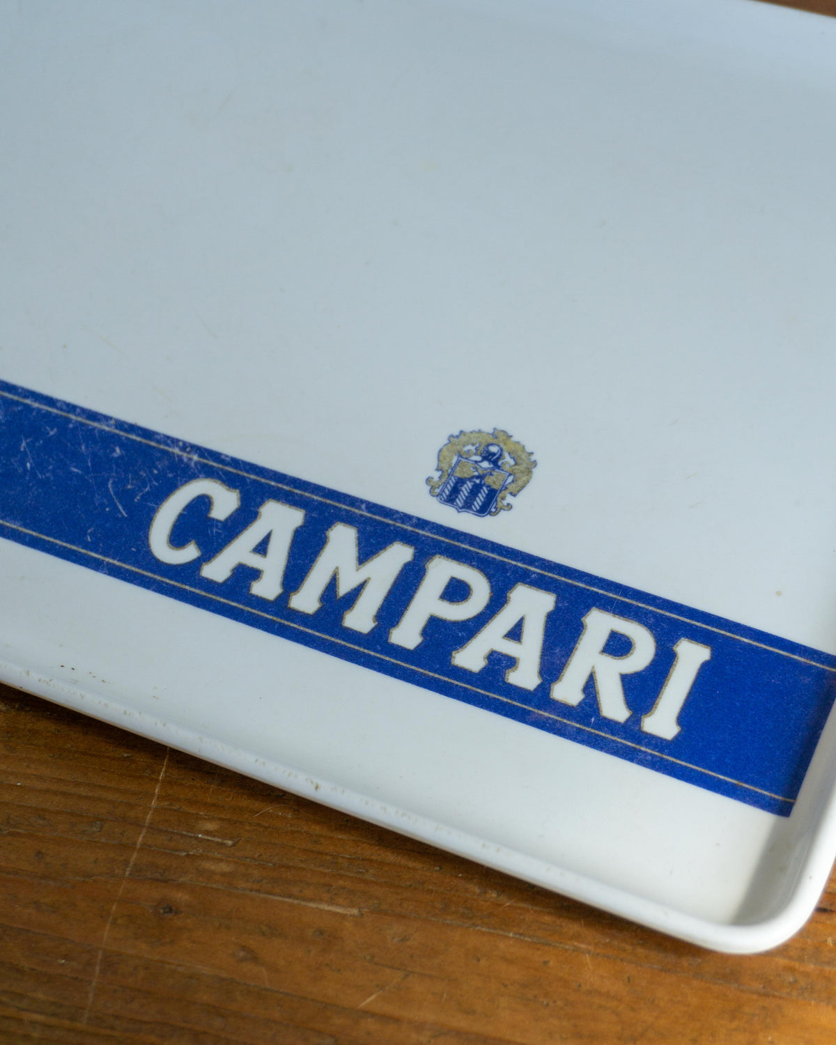 Vassoio vintage Campari bianco in bachelite – 1970