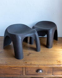 Coppia poltroncine vintage Efebino Stacy Dukes Artemide marroni – 1970