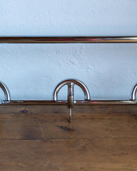 Appendiabiti vintage industriale cromato con cappelliera – 1970