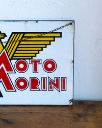Insegna vintage smaltata Moto Morini Servizio – 1960