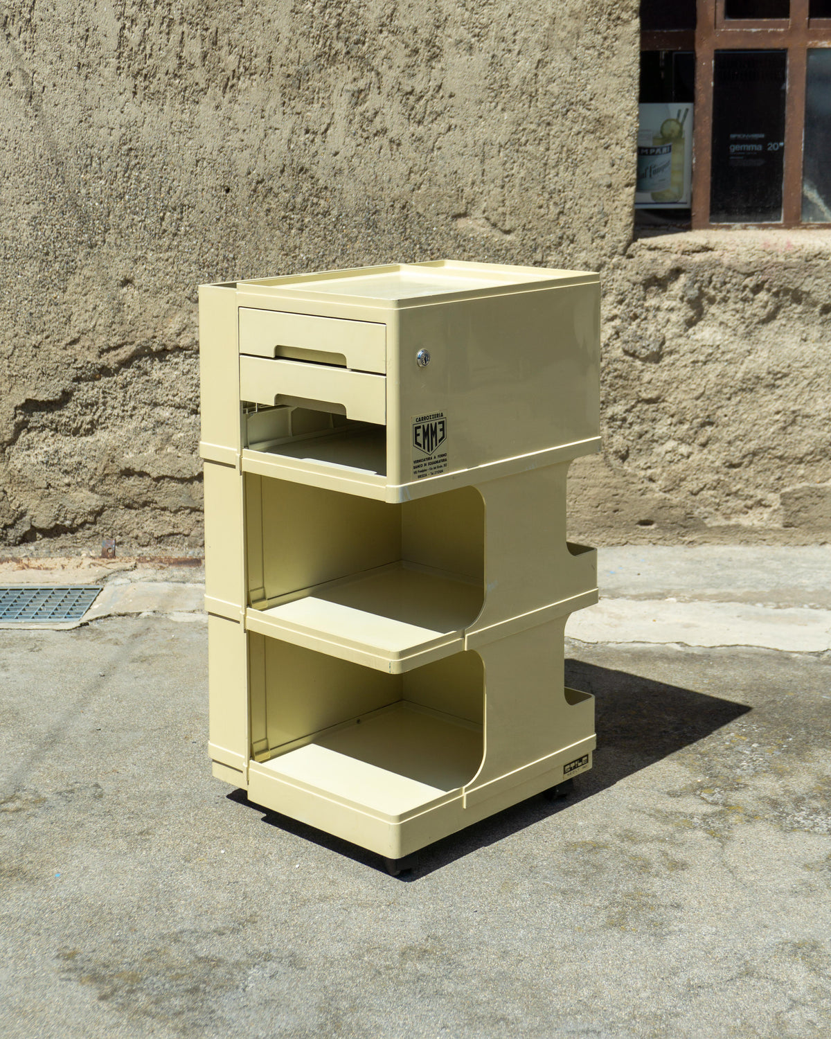 Carrello vintage Giovanni Pelis per Stile Neolt in ABS crema – 1960