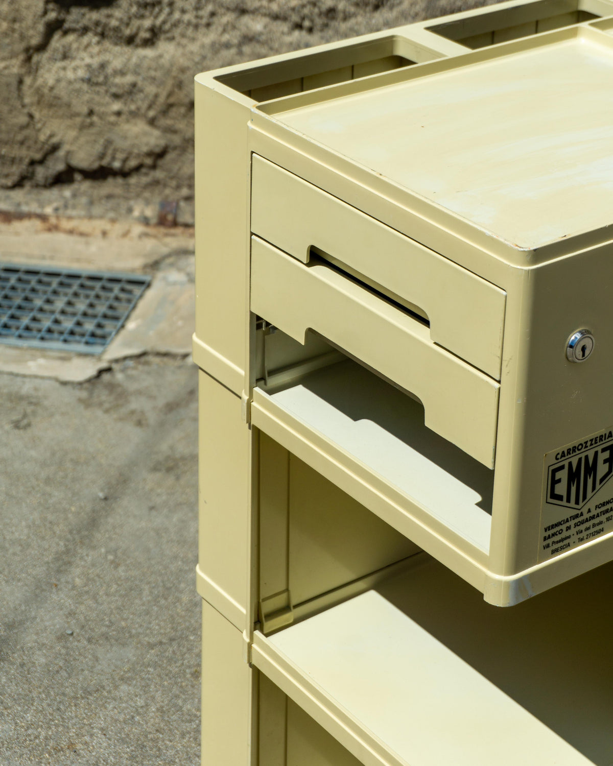 Carrello vintage Giovanni Pelis per Stile Neolt in ABS crema – 1960
