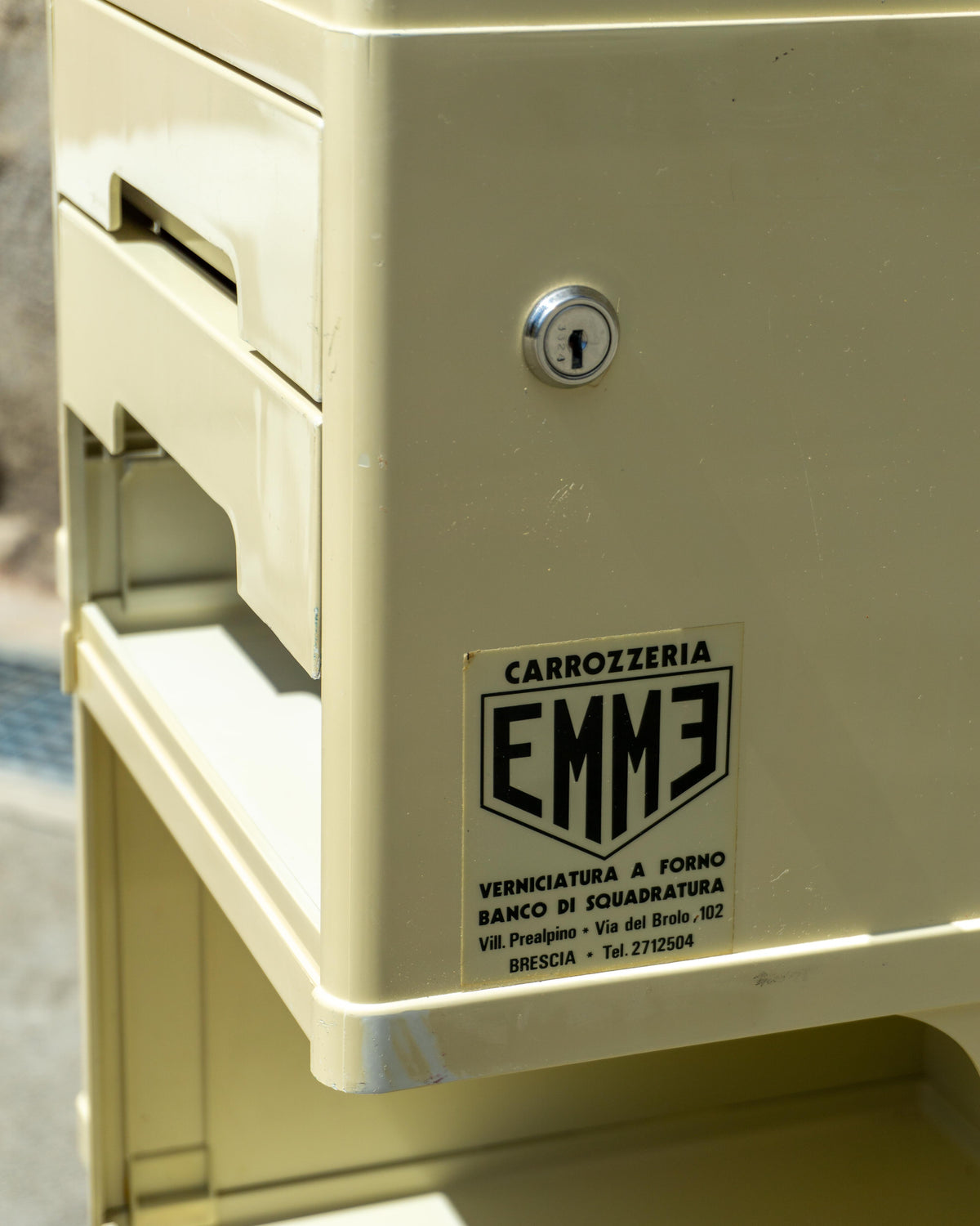 Carrello vintage Giovanni Pelis per Stile Neolt in ABS crema – 1960