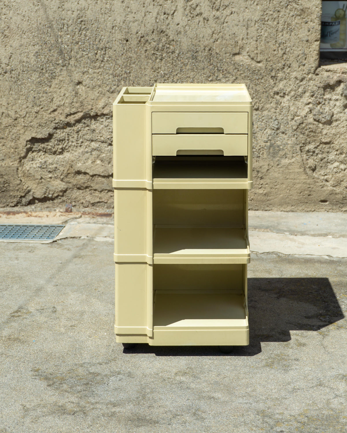 Carrello vintage Giovanni Pelis per Stile Neolt in ABS crema – 1960