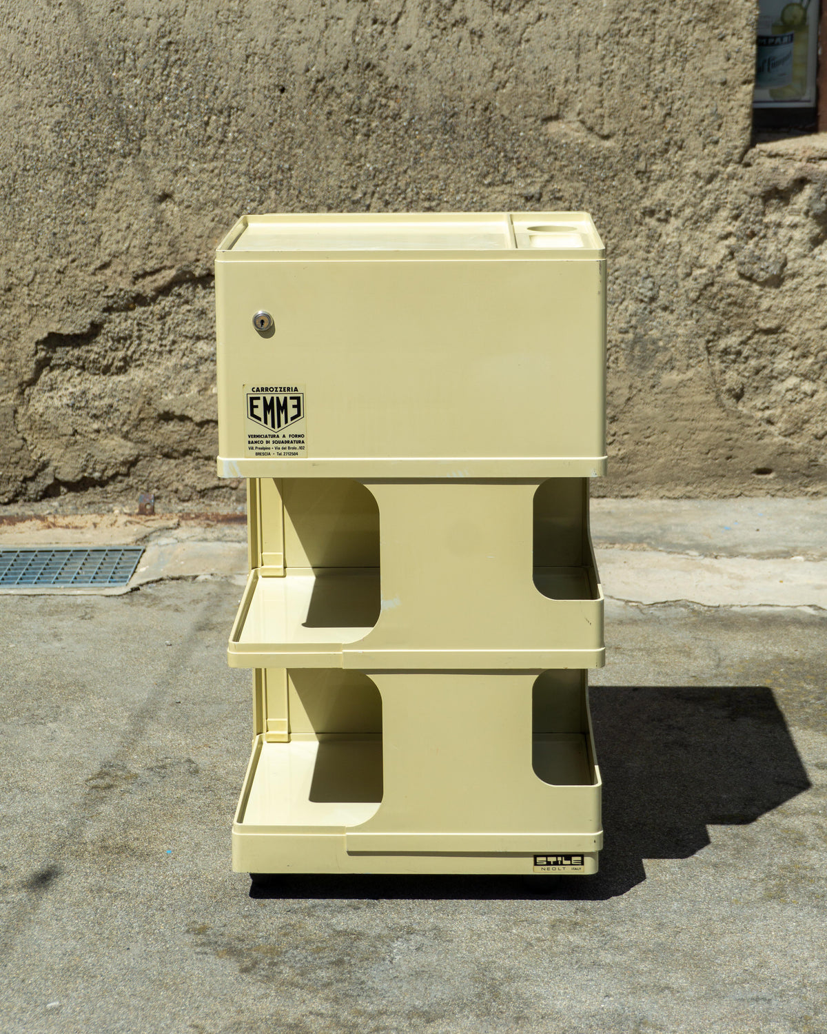 Carrello vintage Giovanni Pelis per Stile Neolt in ABS crema – 1960