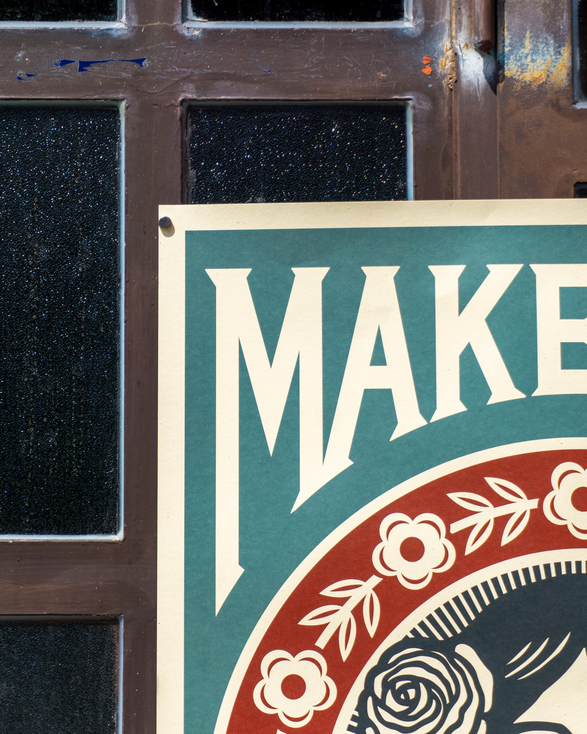 MAKE ART NOT WAR – Litografia Offset OBEY ( versione blue )