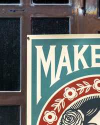 MAKE ART NOT WAR – Litografia Offset OBEY ( versione blue )