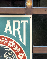 MAKE ART NOT WAR – Litografia Offset OBEY ( versione blue )