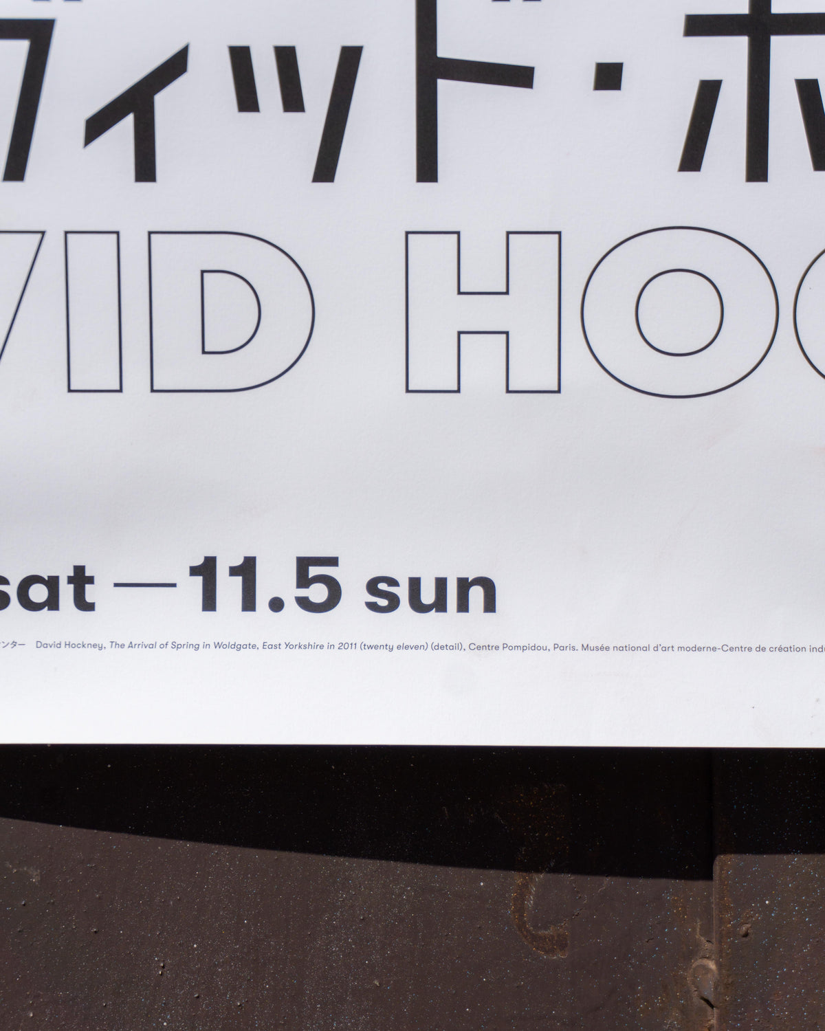 David Hockney – The Arrival of Spring in Woldgate, East Yorkshire in 2011 – Manifesto originale mostra Tokyo 2023