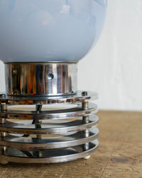 Lampada Space Age in Vetro e Metallo Cromato – Anni '60