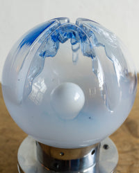 Lampada Space Age in Vetro e Metallo Cromato – Anni '60