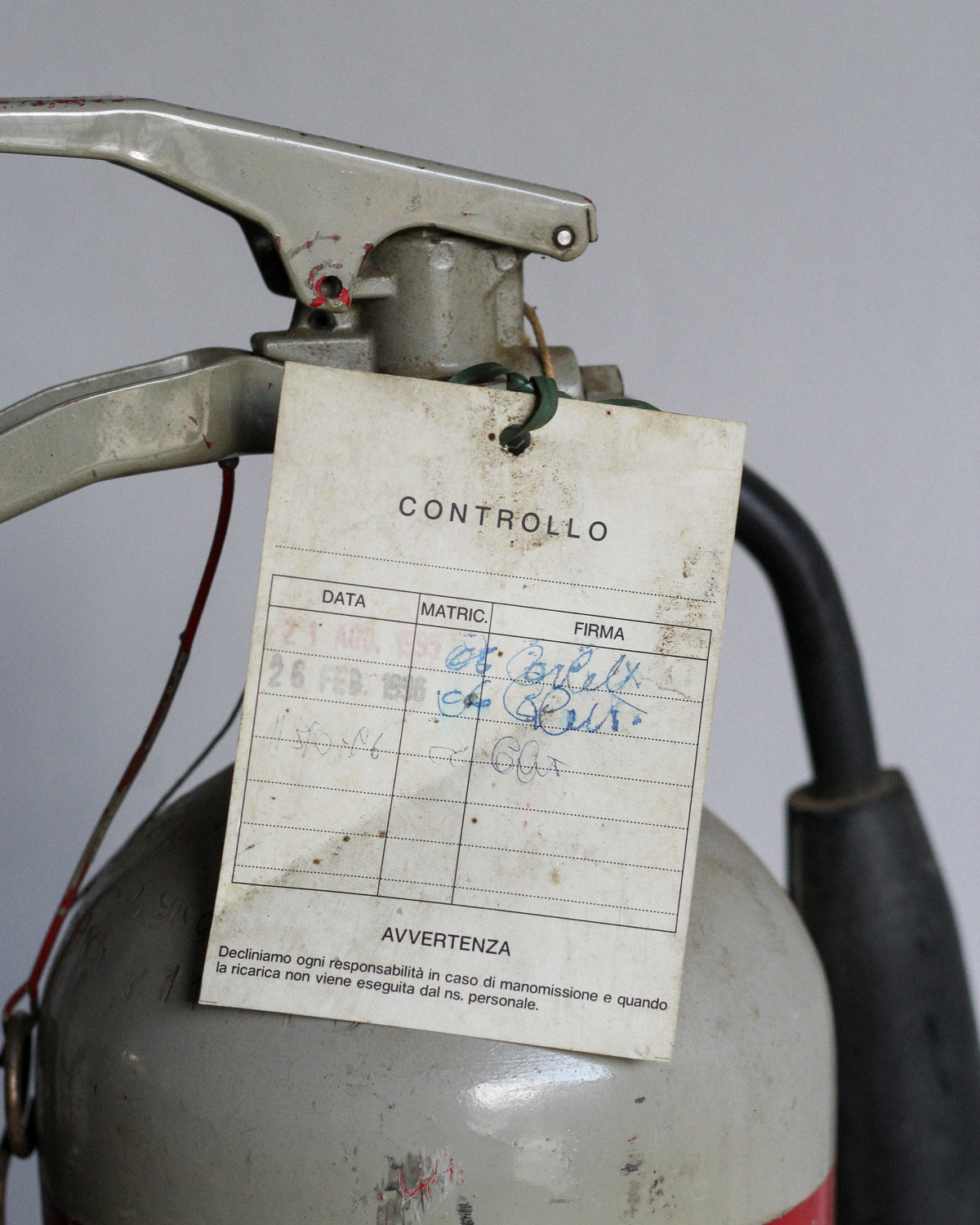 Estintore vintage Milli – Piacenza, 1996