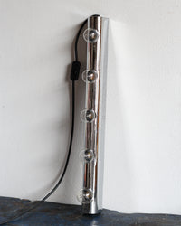 Lampada da parete vintage cromata a cinque luci – Francia
