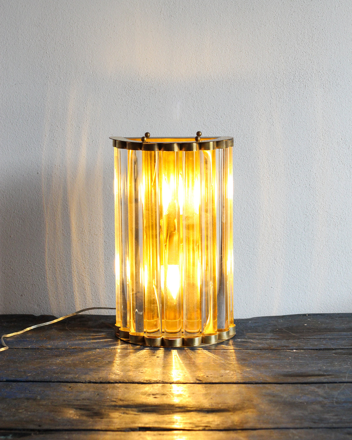 Coppia applique Art Déco in ottone e vetro – 1930/1940