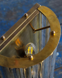 Coppia applique Art Déco in ottone e vetro – 1930/1940