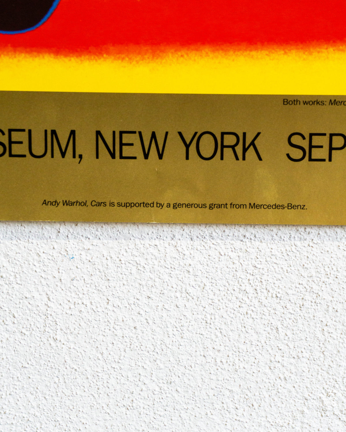 Manifesto Mostra Andy Warhol Cars - Guggenheim New York 1988