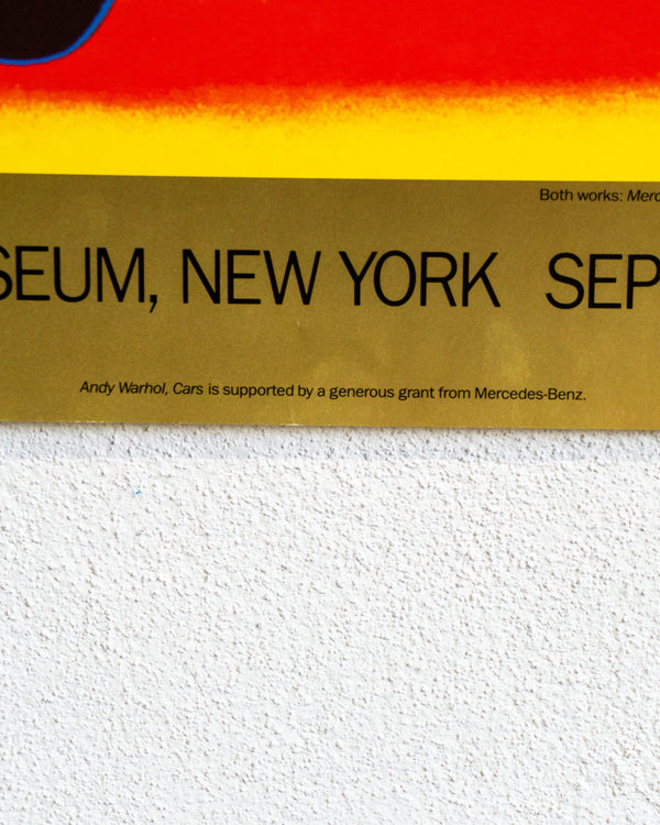 Manifesto Mostra Andy Warhol Cars - Guggenheim New York 1988