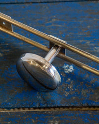 Appendiabiti vintage da scuola in metallo cromato – 1970
