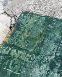 Baule vintage in legno verde con scritta Italia – 1980