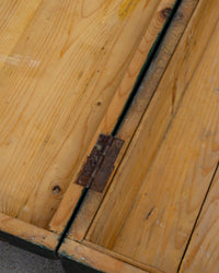 Baule vintage in legno verde con scritta Italia – 1980