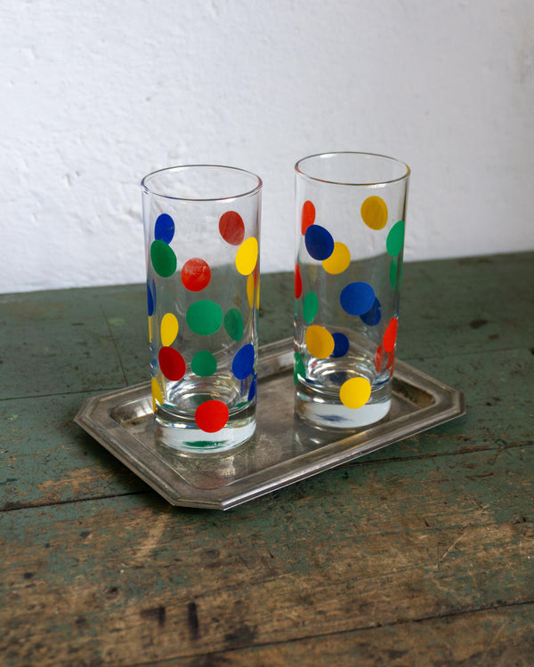 Coppia bicchieri a pois - anni ’70