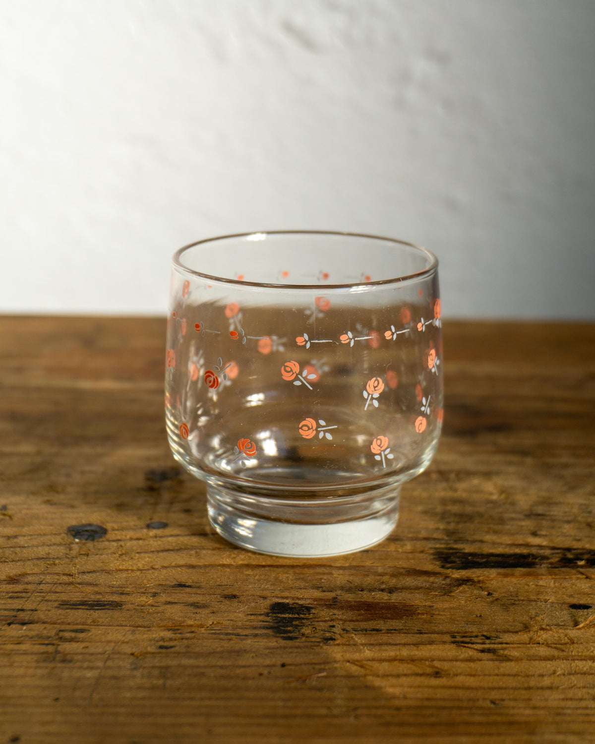 Bicchiere floreale vintage – anni ’70