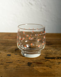 Bicchiere floreale vintage – anni ’70