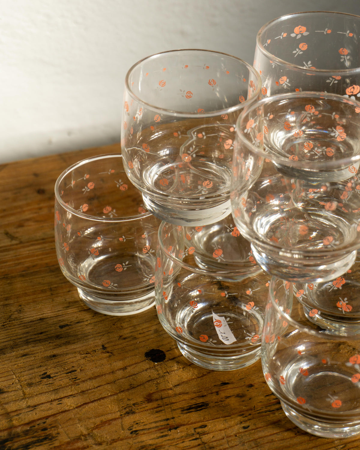 Bicchiere floreale vintage – anni ’70