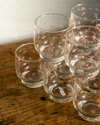 Bicchiere floreale vintage – anni ’70