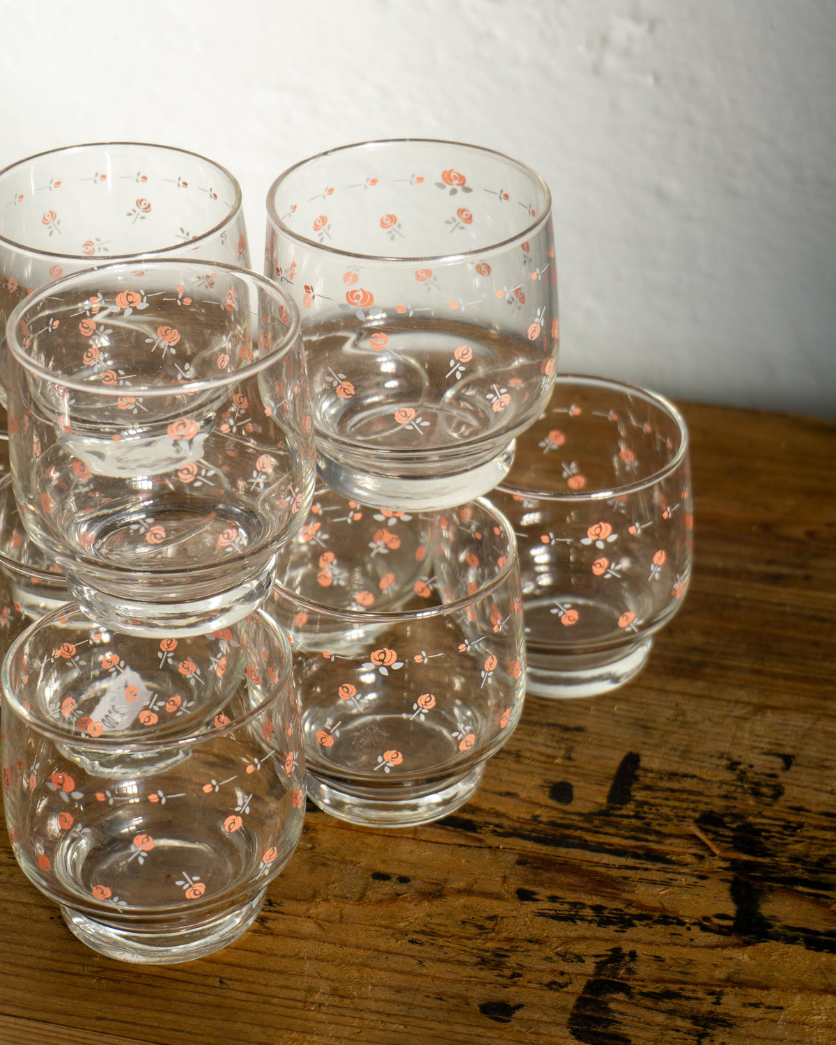 Bicchiere floreale vintage – anni ’70